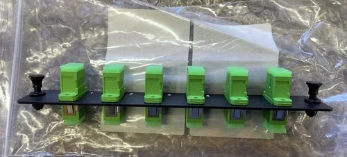 Belden AC302348 6-Port SC/APC Fiber Optic Adapter Strip, Black (Lot of 9) — primary product image