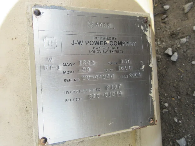 J-W Power Company Gas Scrubber Vessel 20" x 6'6" — product image 8 of 9