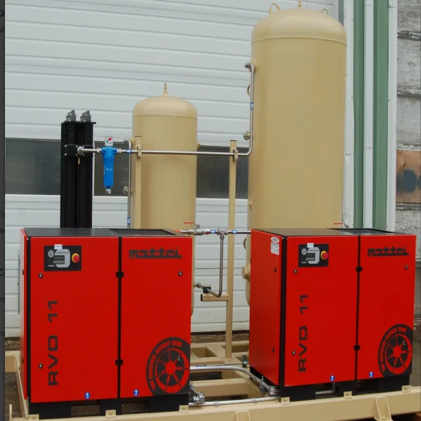 Mattei RVD11H 15 HP Rotary Vane Air Compressor System with Xebec MAD55 Dryer and 120-Gallon Receiver — primary product image