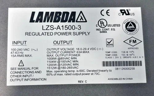 TDK-Lambda LZS-A1500-3 Regulated Power Supply — primary product image