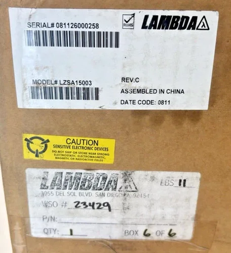 TDK-Lambda LZS-A1500-3 Regulated Power Supply — product image 9 of 12