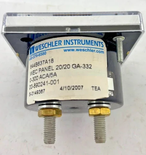 Weschler Instruments 644B637A18 Analog AC Ammeter 0-300A — product image 4 of 4