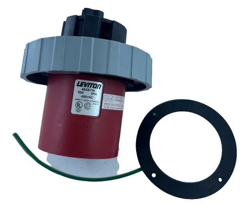 Leviton 460B7W Watertight Pin and Sleeve Inlet — product image 3 of 7