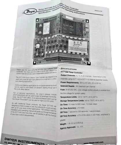 Dwyer DCT1010 Dust Collector Timer Board — product image 5 of 5