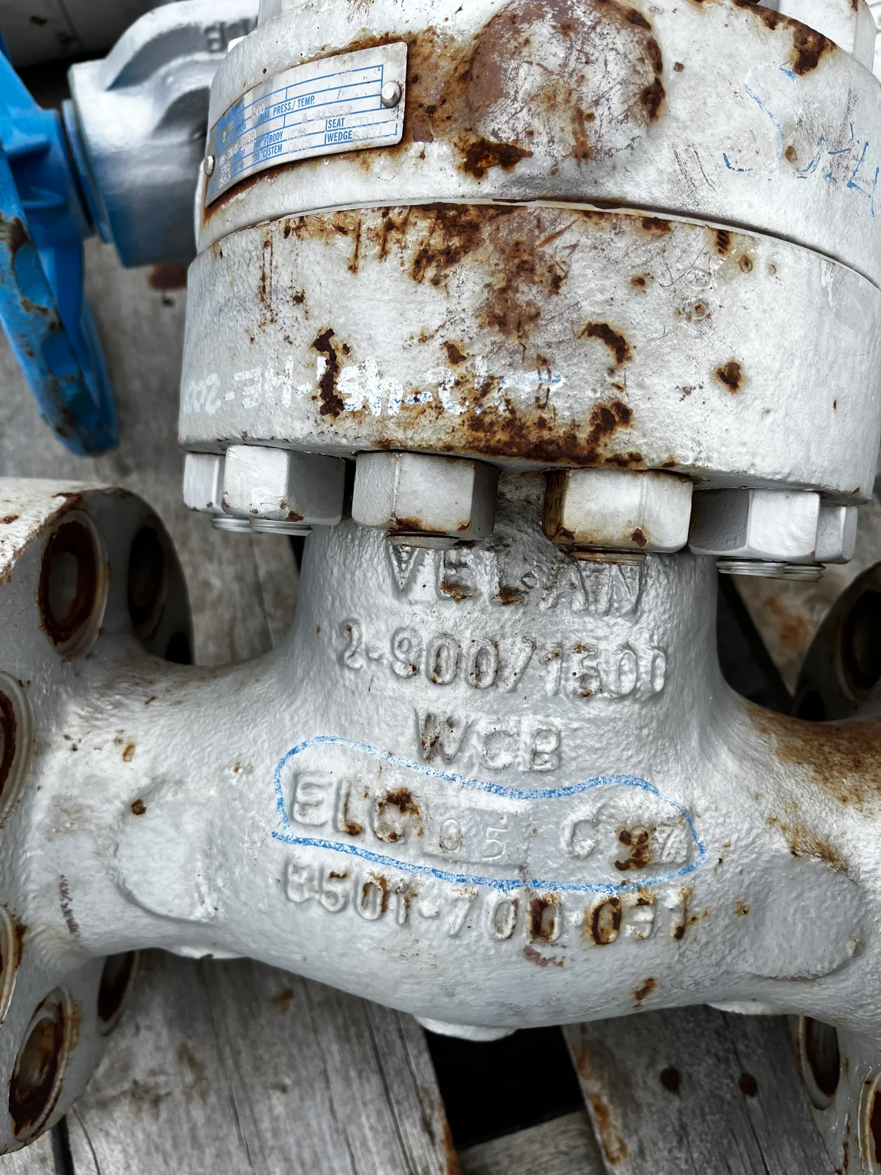 Velan 2 Inch Class 1500 Cast Steel Gate Valve — product image 3 of 4