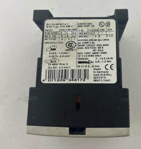 Siemens SIRIUS 3RT1016-1AK61 AC Contactor — product image 2 of 3