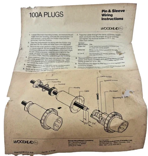 Woodhead 4100P7W 100A Pin and Sleeve Plug — product image 6 of 6