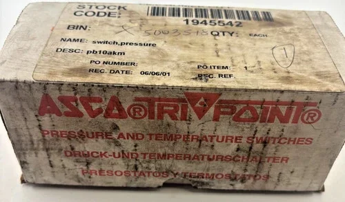 ASCO TriPoint General Purpose Pressure Switch PB10AKM — product image 3 of 5