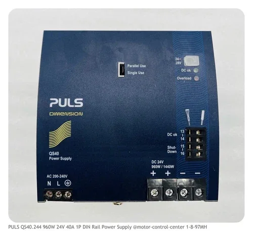 PULS QS40.244 960W 24V 40A DIN Rail Power Supply — product image 7 of 7