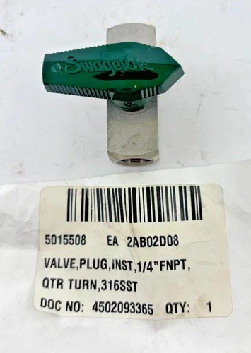 Swagelok SS-4P4T4 Stainless Steel Quarter-Turn Plug Valve — product image 3 of 6