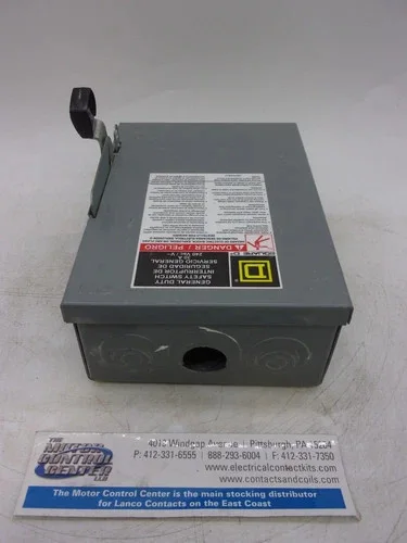 Square D DU321 General Duty Safety Switch 30A 3P Non-Fusible 240V NEMA 1 — product image 8 of 8