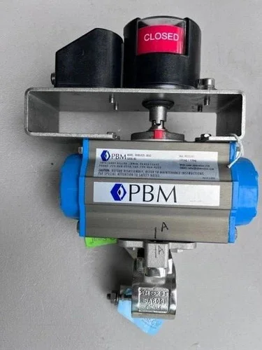 PBM Igenix 1" SIHLE9F-G-340-M029 Ball Valve with Pneumatic Actuator and Stonel Limit Switch — primary product image