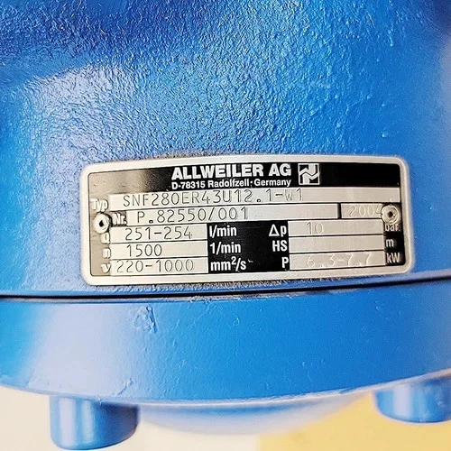 Allweiler SNF280ER43U12.1-W1 Three-Screw Pump — product image 7 of 8