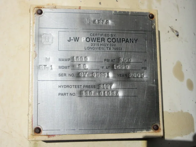 J-W Power Company Gas Scrubber Vessel 20" x 6'6" — product image 9 of 10