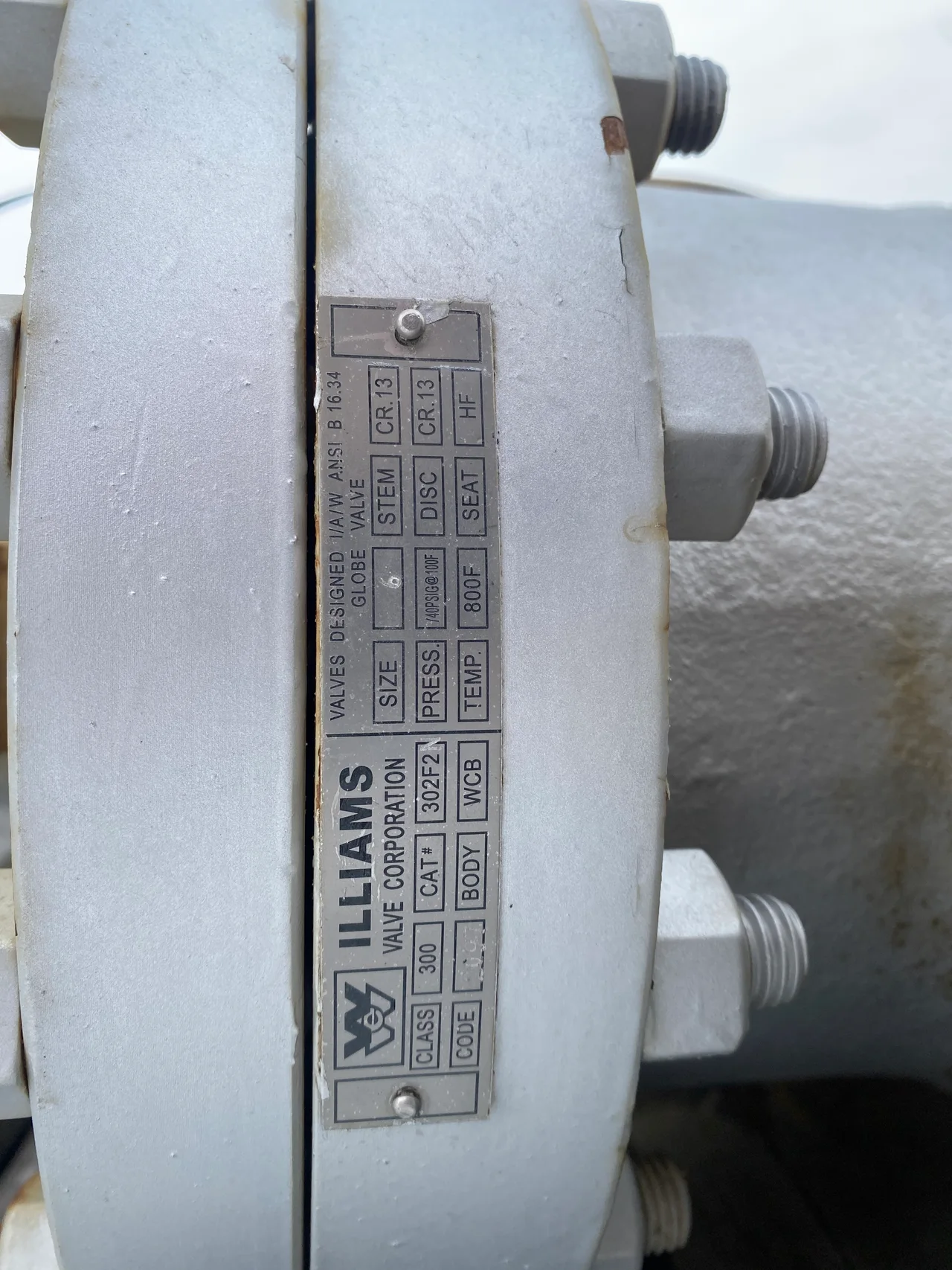 Williams Valve Corporation 6 Inch Class 300 Globe Valve — product image 2 of 3