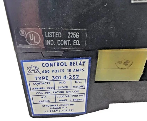 Struthers-Dunn Type 301 Control Relay 301-4-2S2 — product image 9 of 10