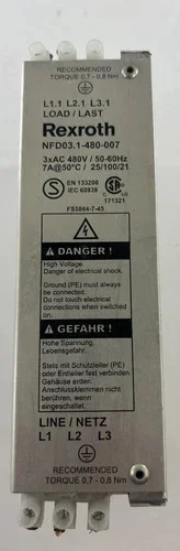Rexroth Indramat NFD03.1-480-007 Power Line Filter 480VAC — primary product image