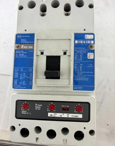 Cutler-Hammer KDB3400 Circuit Breaker Frame with KT3300T 300A Trip Unit — product image 5 of 5