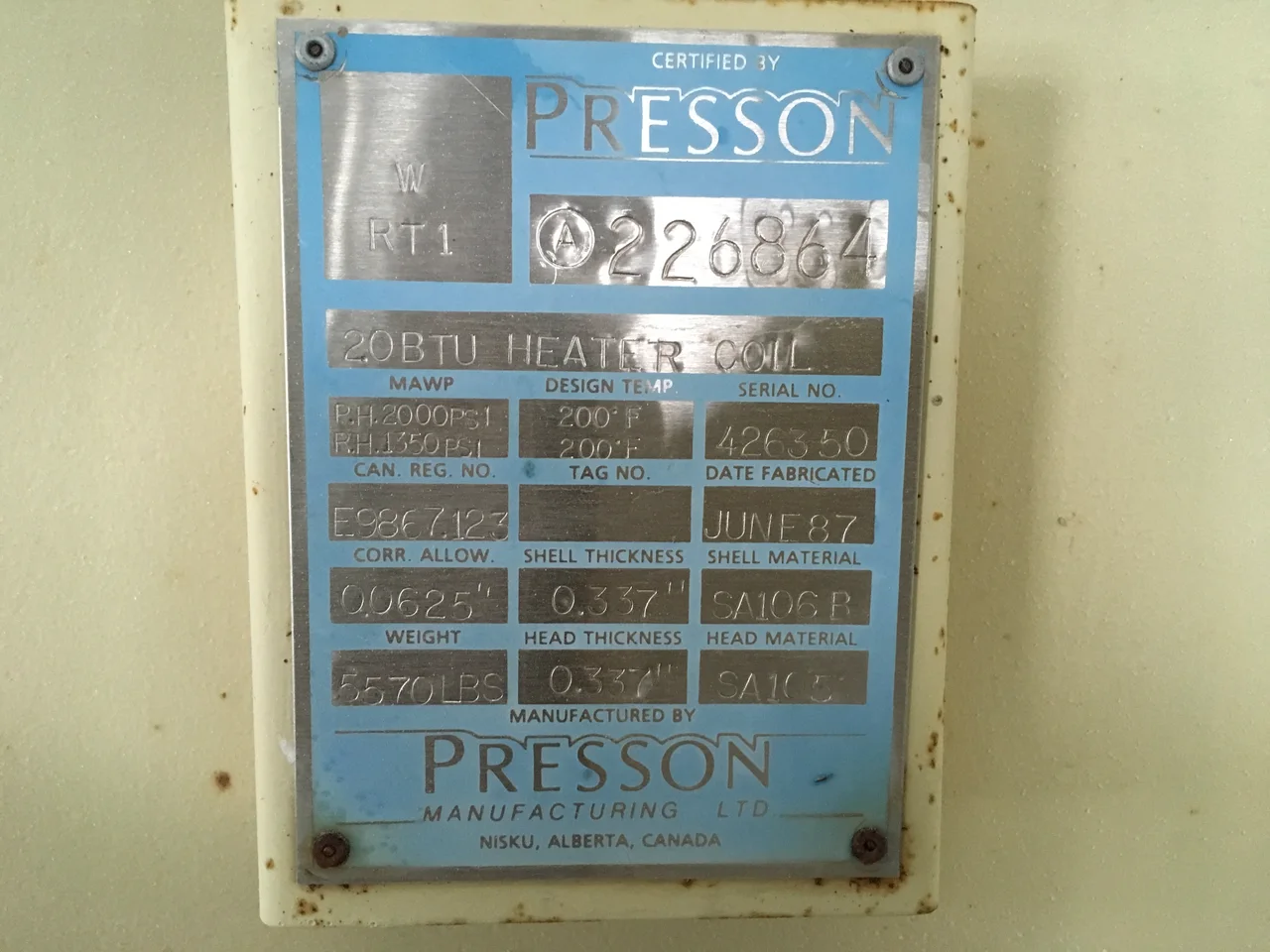 Presson 2.0 MMBTU Line Heater — product image 5 of 7