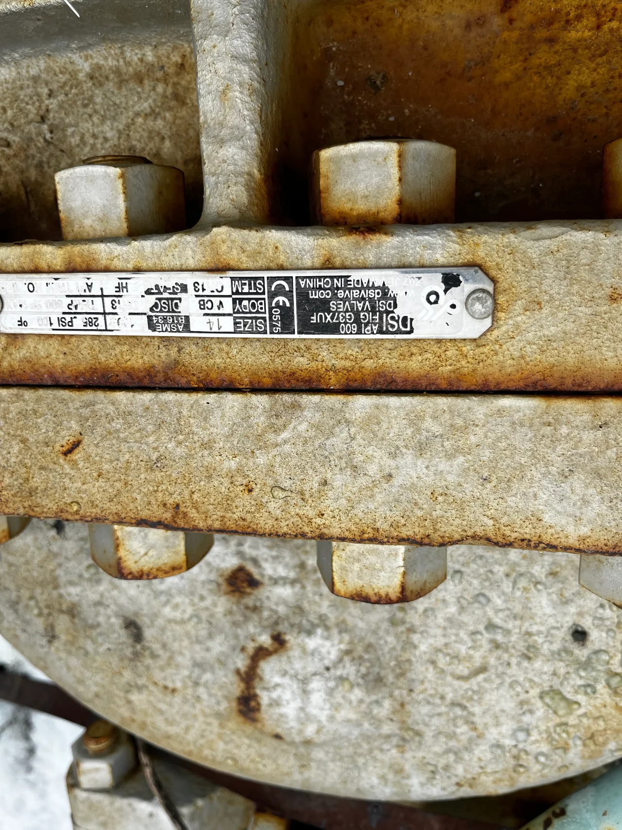 DSI 14 Inch Class 150 Cast Steel Gate Valve FIG 600 637XF with Zy-Tech B6207 Bevel Gear Operator — product image 3 of 5