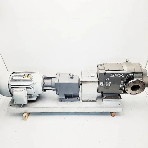 SPX Waukesha Cherry-Burrell 5070 Rotary Positive Displacement Lobe Pump with 15 HP Motor and 7.70:1 Gearbox — primary product image