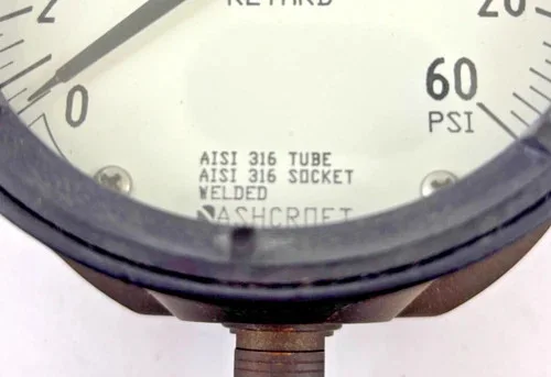 Ashcroft Duragauge Solid Front Pressure Gauge 45-1379SS-02L 0-20 Retard — product image 2 of 6