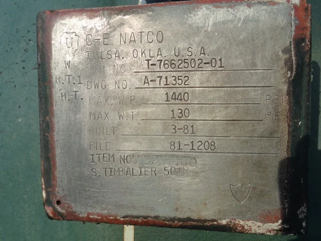C-E Natco Horizontal 3-Phase Separator 42" x 10' 1440 PSI — product image 3 of 10