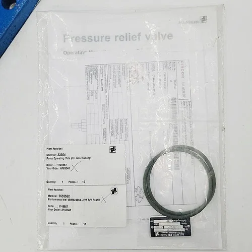 Allweiler DT44A-W122 Pressure Relief Valve — product image 8 of 10