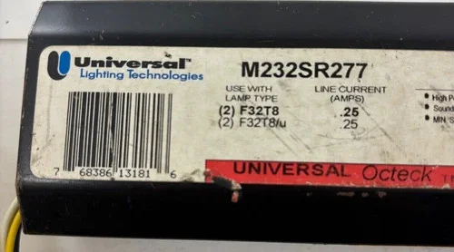 Universal Lighting Technologies M232SR277 Rapid Start Ballast — product image 2 of 5