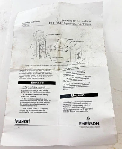 Fisher Controls 38B6041X082 I/P Converter Kit Assembly for Digital Valve Controllers — product image 5 of 5