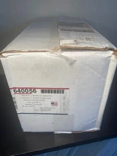EIM Thermal Transfer Labels 640056 Green 4"x6" Perforated — primary product image
