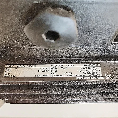 Grundfos CR10-02 A-GJ-A-V-HQQV Vertical Multistage Centrifugal Pump — product image 5 of 7