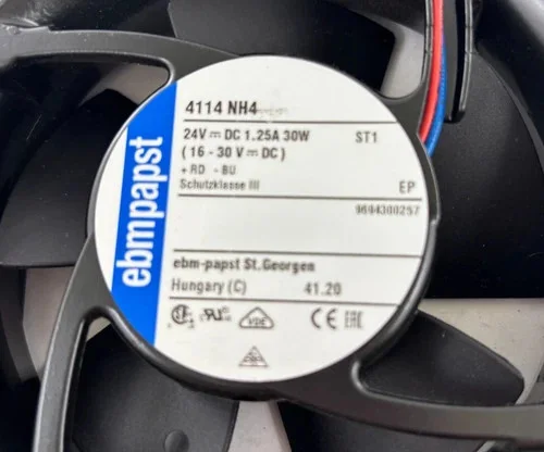 ebm-papst 4114 NH4 Axial DC Cooling Fan 24V 1.25A 30W — product image 2 of 4