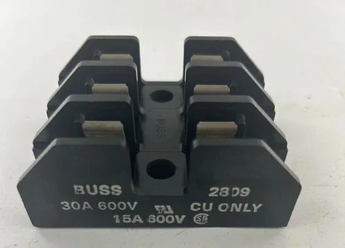 Bussmann 2809 3-Pole Midget Fuse Block 30A 600V — product image 3 of 3