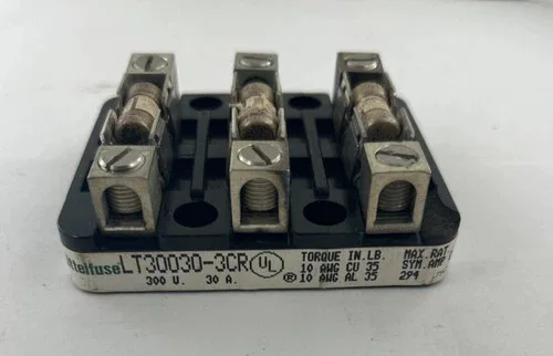 Littelfuse LT30030-3CR Powr-Gard 3-Pole Class T Fuse Block Holder — primary product image