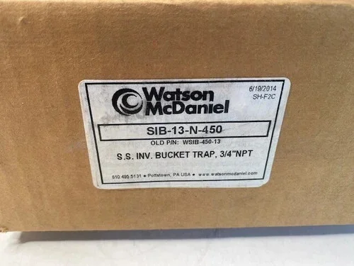Watson McDaniel SIB-13-N-450 Inverted Bucket Steam Trap 3/4" NPT 450 PSIG Stainless Steel — product image 2 of 3