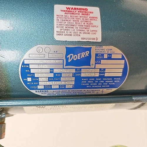 Milton Roy FR161-144 Controlled Volume Pump with Doerr 0.75 HP 1725 RPM Motor — product image 4 of 7