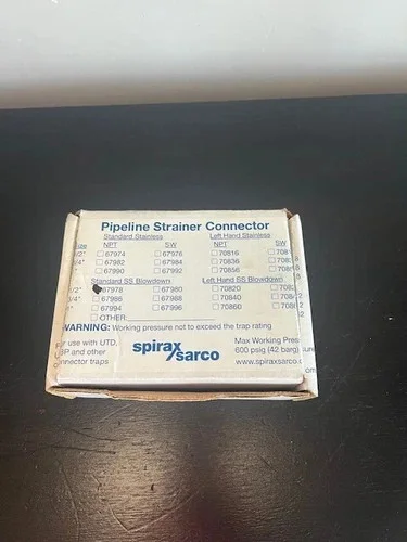 Spirax Sarco 67978 Standard Stainless Steel Blowdown Pipeline Strainer Connector 1/2" — primary product image