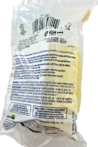 Leviton 165-1547 Yellow Dustguard Grounding Connector 15A 125V — product image 2 of 3