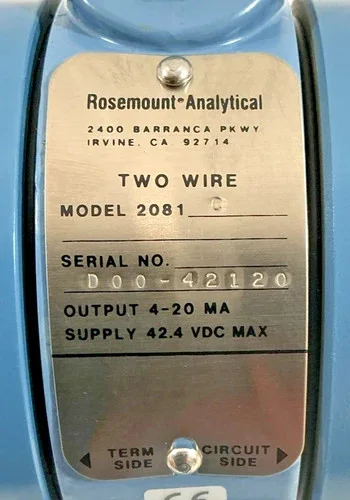 Rosemount Analytical 2081C Conductivity Microprocessor Transmitter — product image 6 of 8