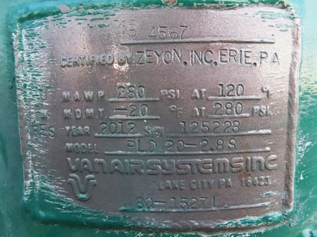 Van Air Systems PLD20-2.8S Pipeline Deliquescent Dryer — product image 7 of 10