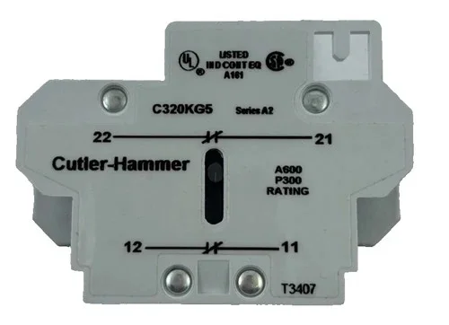 Eaton Cutler-Hammer C320KG5 Series A2 Side-Mounted Auxiliary Contact Block, 2 NC Contacts — product image 3 of 6