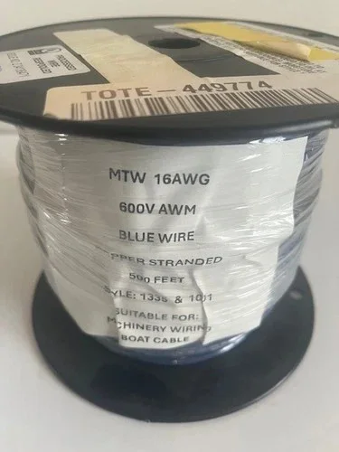 Carol Brand MTW 16AWG 600V AWM Blue Stranded Wire 500ft Spool — product image 3 of 4