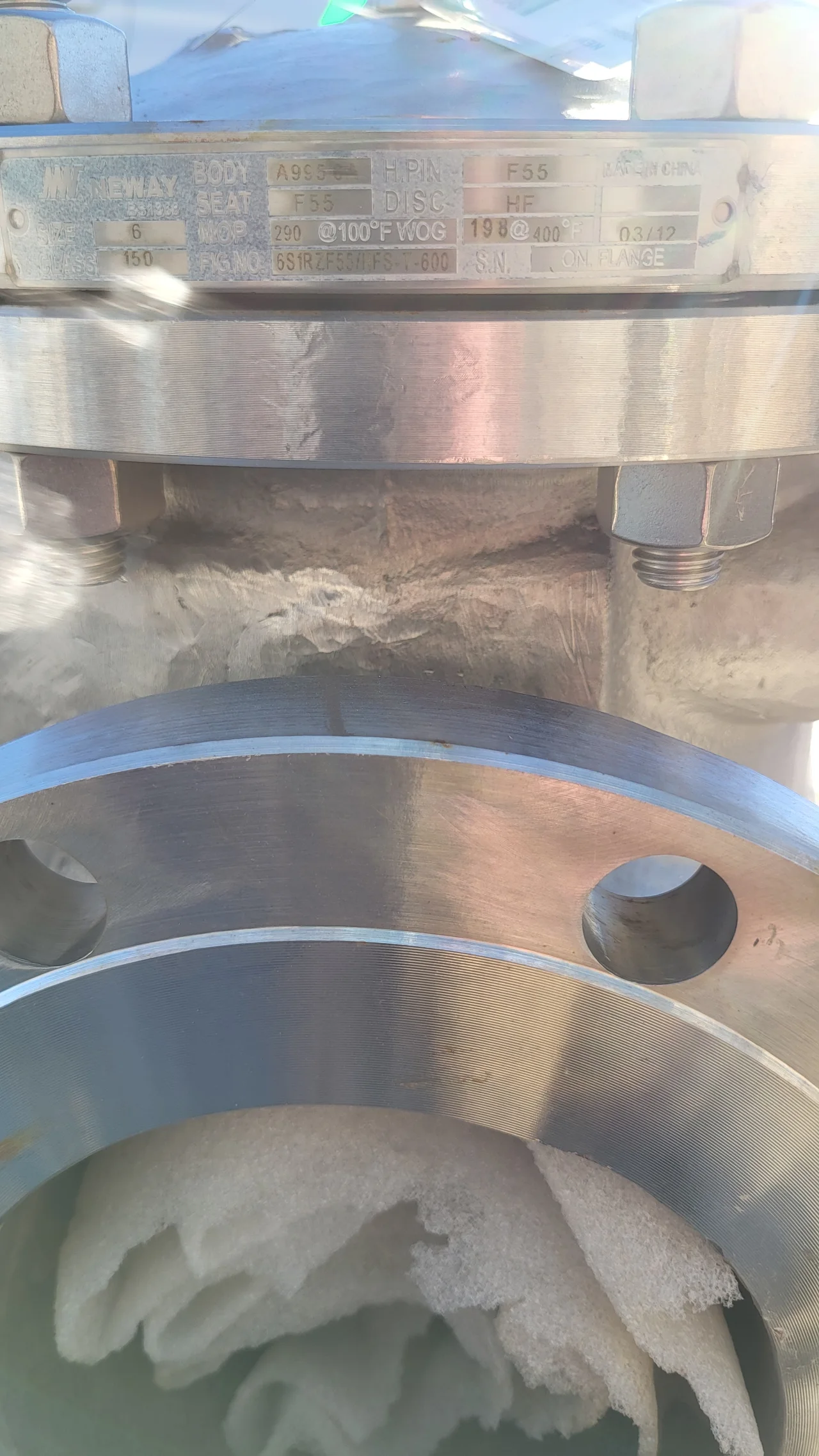 Neway 6-Inch Class 600 Swing Check Valve 6S1RZF55/HFS-T-600 — product image 4 of 4