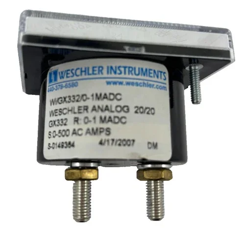 Weschler Analog Panel Meter GX332 0-500 AC Amps — product image 4 of 5