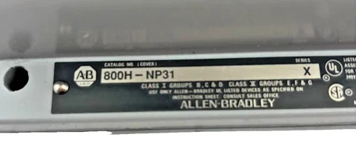 Allen Bradley 800H-NP31 Heavy Duty Enclosure Cover, Types 7 & 9, 2 Holes — product image 3 of 6