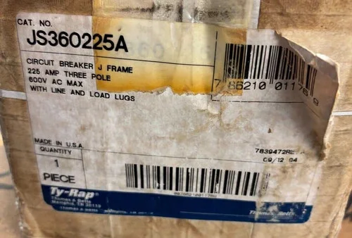 Thomas & Betts J Frame Molded Case Circuit Breaker JS360225A — primary product image