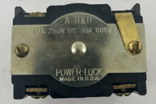Arrow Hart 20403 Power-Lock Single Receptacle Grounded 4-Wire Bakelite — primary product image