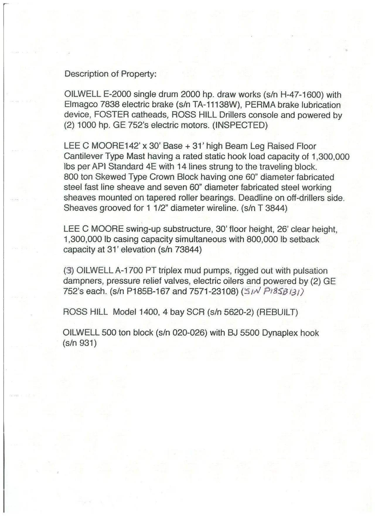 Oilwell E-2000 2000HP Drilling Rig — primary product image