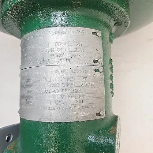 Fisher 3" ED CL600 Control Valve CF8M with 657 Size 40 Pneumatic Actuator — product image 6 of 8